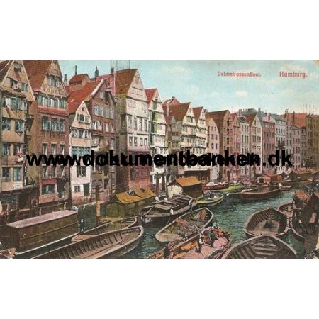 Hamburg, Deichstrassefleet, Tyskland, Postkort, 1910