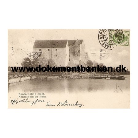 Kastelholms slot. Carte Postale 1906