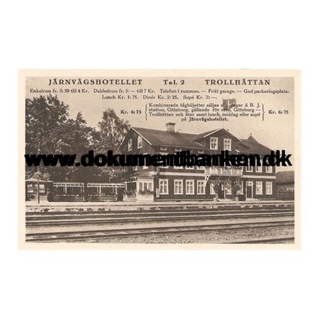 Jernbanehotellet, Trollhttan, Sverige, Postkort