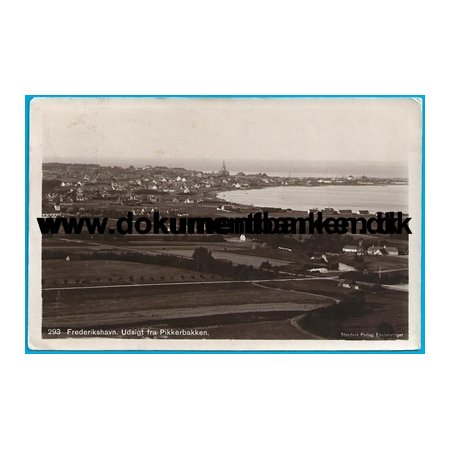 Frederikshavn, Udsigt fra Pikkerbakken, Postkort, 22 august 1913