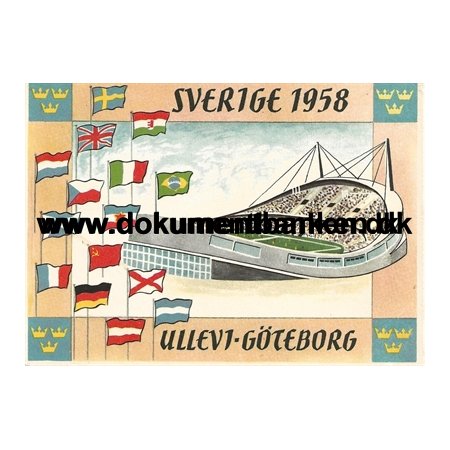 WM i Fodbold, Sverige, 1958, Vykort