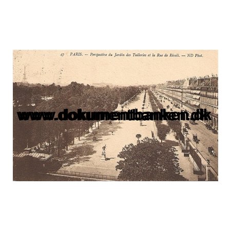 Rue de Rivoli, Paris, Carte Postale, 5 juni 1909