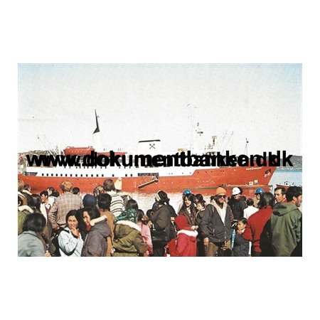 M/S Kununguak ankommer, Grnland, Postkort