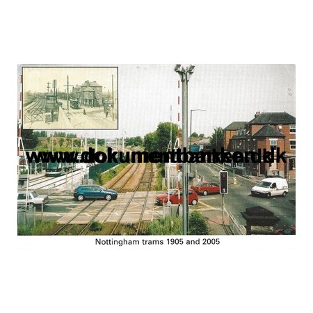 Trams, Nottingham, England, Postkort