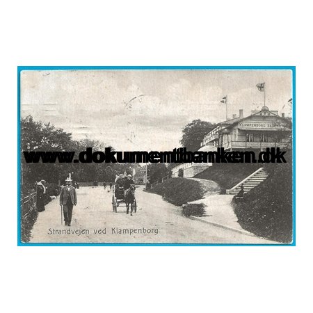 Klampenborg, Strandvejen, Postkort, 1910