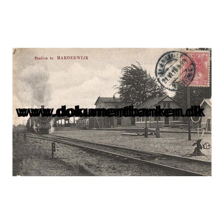 Harderwijk Station, Holland, Postkort