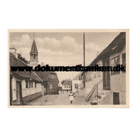 Gadeparti med det gamle Rdhus, Ebeltoft, Postkort