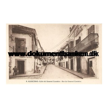 Algeciras, Rue du General Castanos, Spanien, Postkort