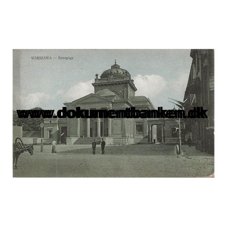 Synagoga, Warszawa, Polen, Postkort