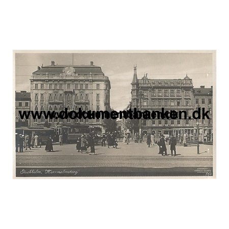 Norrmalmstorg, Stockholm, Sverige, Postkort