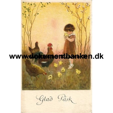 Glad Psk, Sverige, Postkort