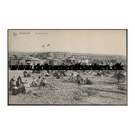 Oostende Op Het Strand Belgien Postkort