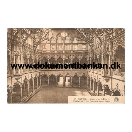 Anvers Interieur de la Bourse. Carte Postale