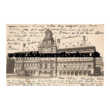Anvers, L'Hotel de Ville. Carte Postale