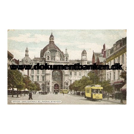 Anvers Gare Centrale de L'avenue de Keyzer. Carte Postale