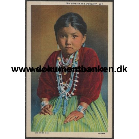 The Silversmith's Daughter Navajo Indian USA Postkort