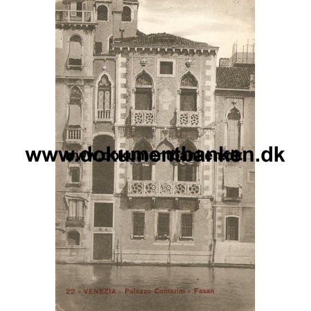 Venecia, Palazzo Contarini, Fasan. Carte Postale 1904
