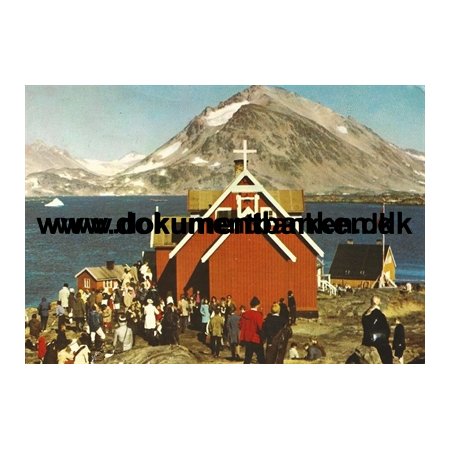 Kap Dan, Kirken, Grnland, Postkort, 1986