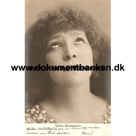 Sarah Bernhardt. Fransk Skuespillerinde. Carte Postale