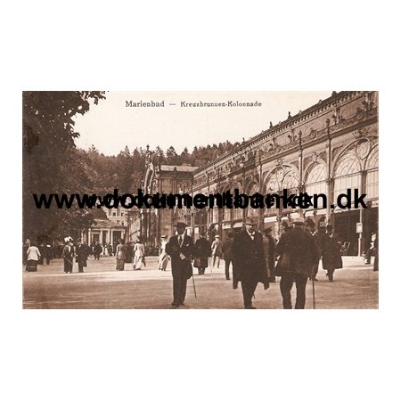 Marienbad - Kreuzbrunnen Kolonnade i Tjekkiet. Postkort. 25 maj 1927.