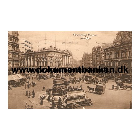 Piccadilly Circus, London. Post Card.  15 november 1913