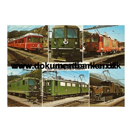 Lokomotiven der Rhtischen Bahn. Post Card
