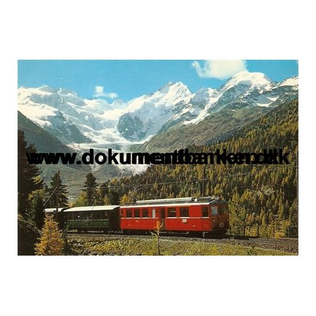 Berninabahn bei Morteratsch (Graubnden). Post Card