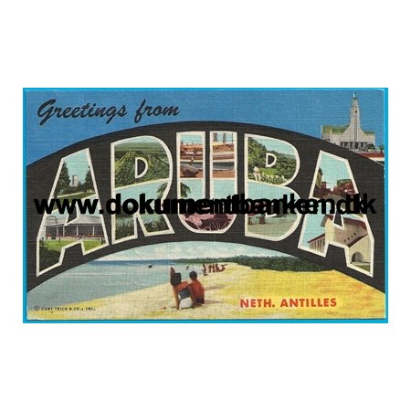 Aruba, Hollandske Antiller, Postkort, 1961