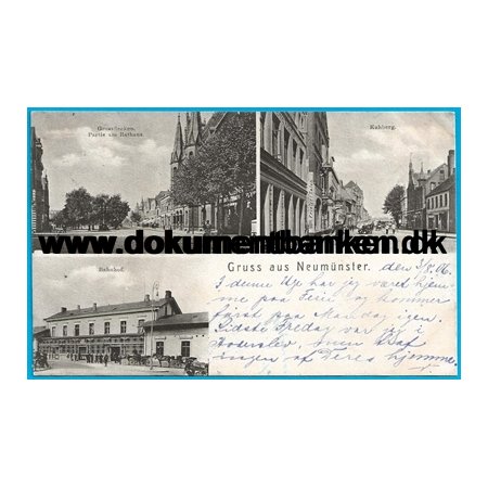 Neumnster, Bahnhof, Kuhberg, Grossflecken, Tyskland, Postkort