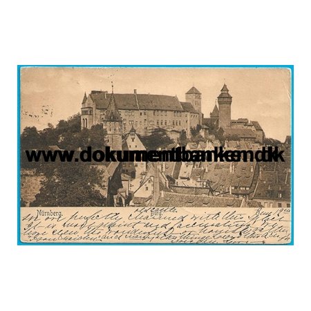 Burg, Nrnberg, Tyskland, Postkort