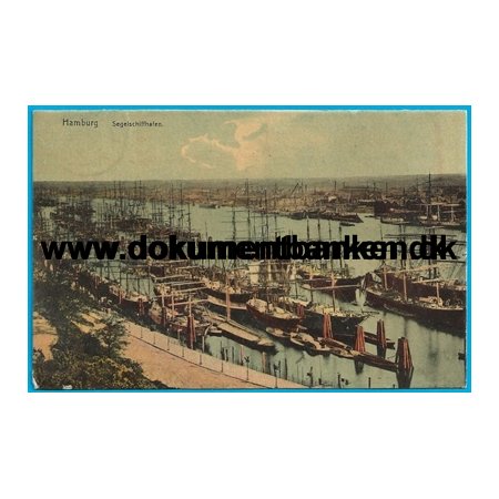 Segelschiffhafen, Hamburg, Tyskland, Postkort