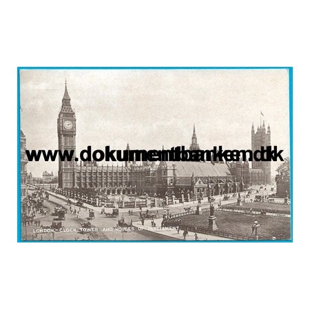 Clock Tower and Houses Of Parliament, London, England, Postkort