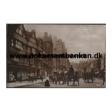 Old Houses in Holborn London Postkort 1911