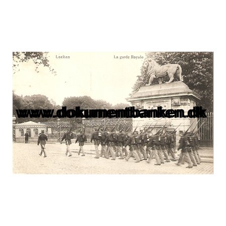 Snderjyder i krig. Laeken. La garde Royale. Carte Postale 1916