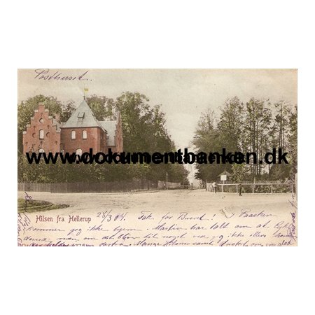 Posthuset, Hellerup, Postkort, 30 marts 1904