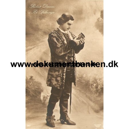 Robert Dinesen i "Et Folkesagn" Skuespiller. Postkort