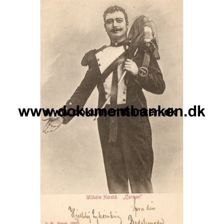 Wilhelm Herold. "Carmen" Kammersanger. Postkort