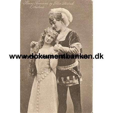 Henry Seemann og Ellen Diedrich. Skuespillere. Postkort