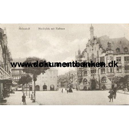 Helmstedt, Marktplatz mit Rathaus, Tyskland, Postkort, 1925