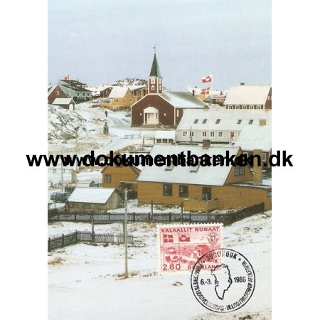 Nuuk. Grnland. Postkort. 1986