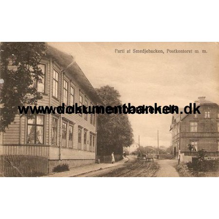 Smedjebakken, Postkontor, Sverige, Postkort, 1919