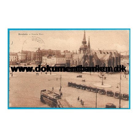 Grande Place Roubaix Frankrig Postkort