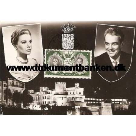 Monaco, Grace Kelly, Rainier lll, Postkort, 1958