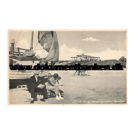 Beilevue Strandpavillon, Blokhus, Jylland, Postkort, 1939