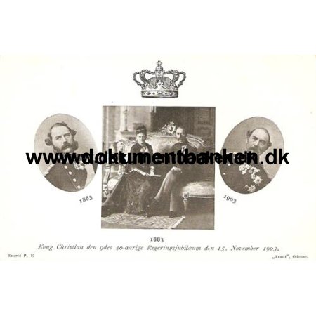 Kong Christian den 9des 40 rige Regeringsjubilum 1903, Postkort