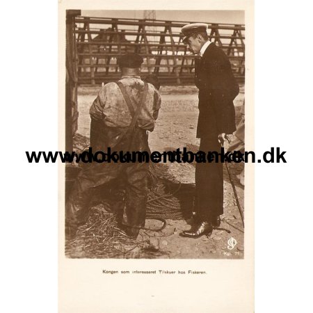 Kong Christian d X og Fiskeren, Postkort