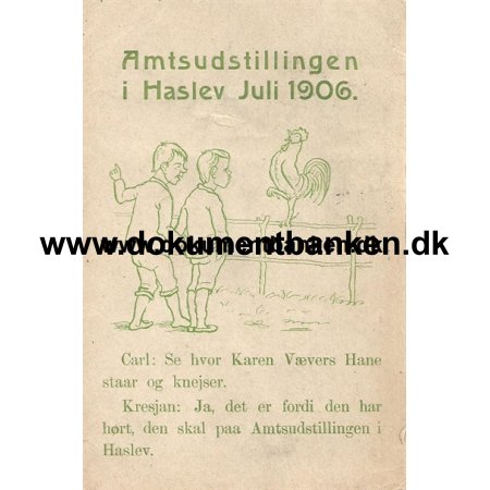 Haslev, Amtsudstillingen, Postkort, juli 1906
