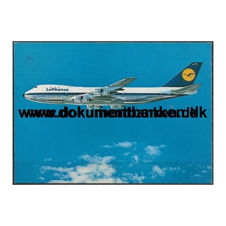 Lufthansa Boeing Jet 747 Tyskland Postkort