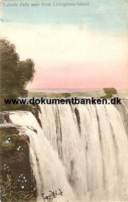 Victoria Falls seen from Livingstone-Island - Rhodesia - Dokumentbanken