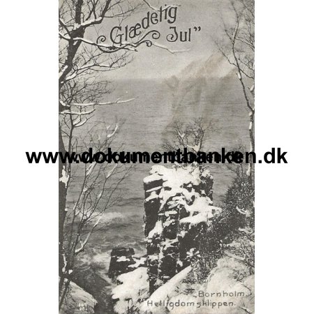Helligdomsklippen, Bornholm, Gldelig Jul, Postkort